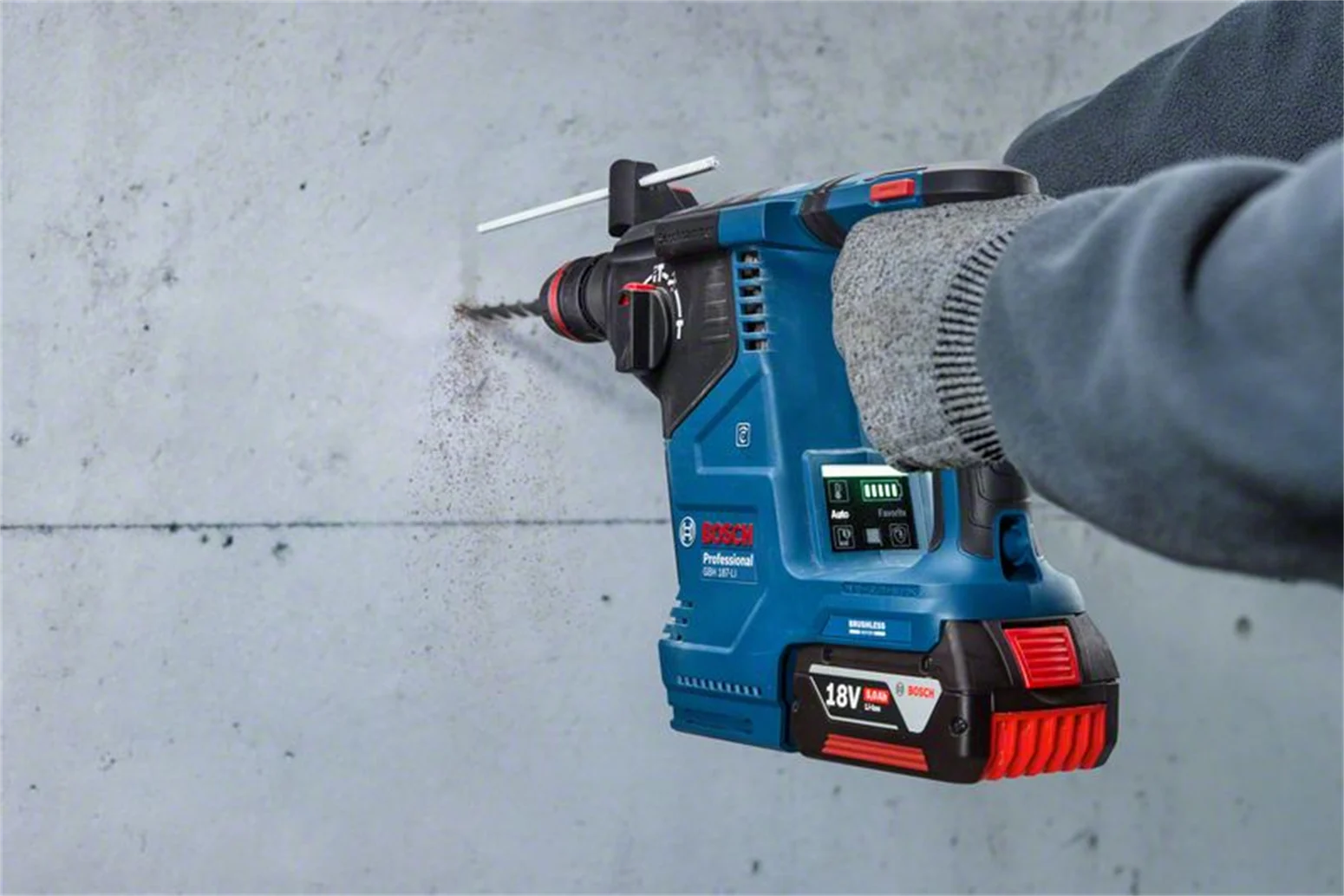 Młotowiertarka Bosch GBH 187-LI One Chuck 2x5.0Ah - obrazek 5