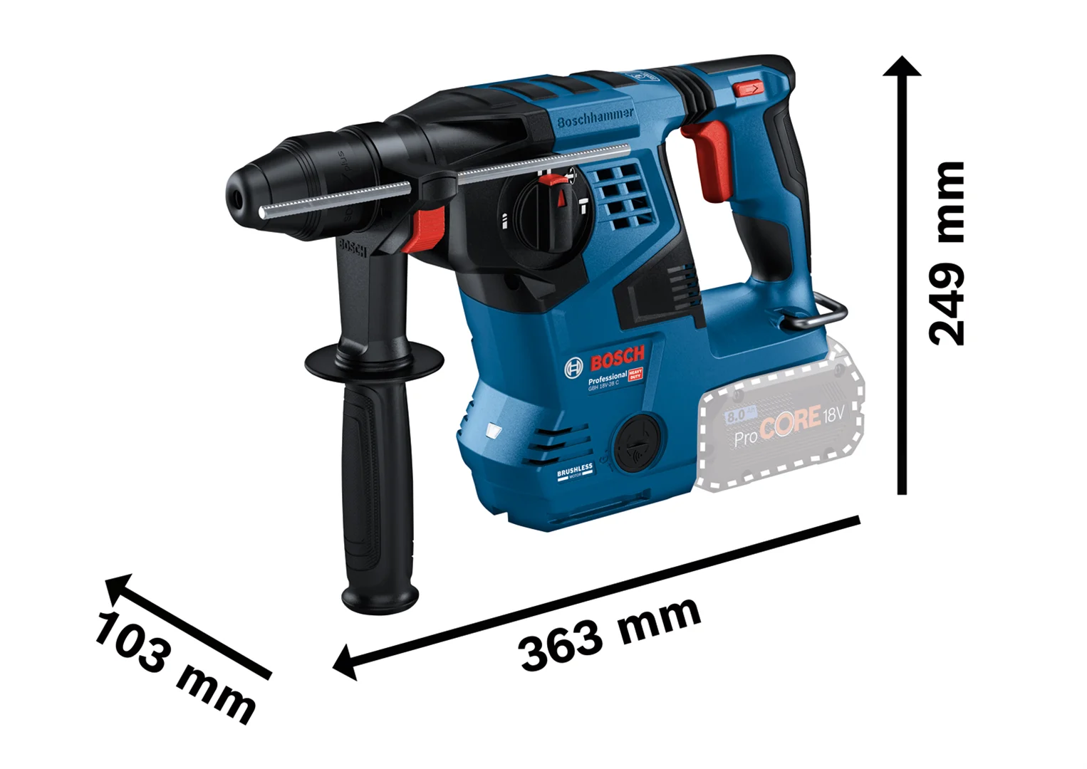 Młotowiertarka Bosch GBH 18V-28 C - obrazek 2