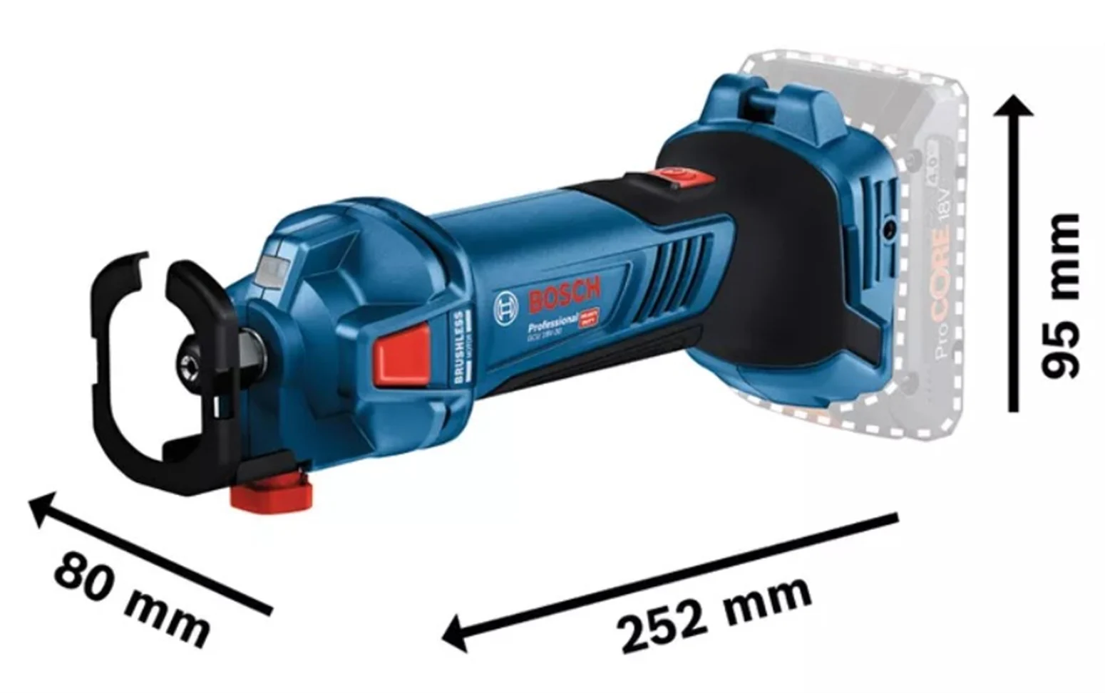 Wycinarka do płyt kartonowo-gipsowych Bosch GCU 18V-30 - obrazek 2