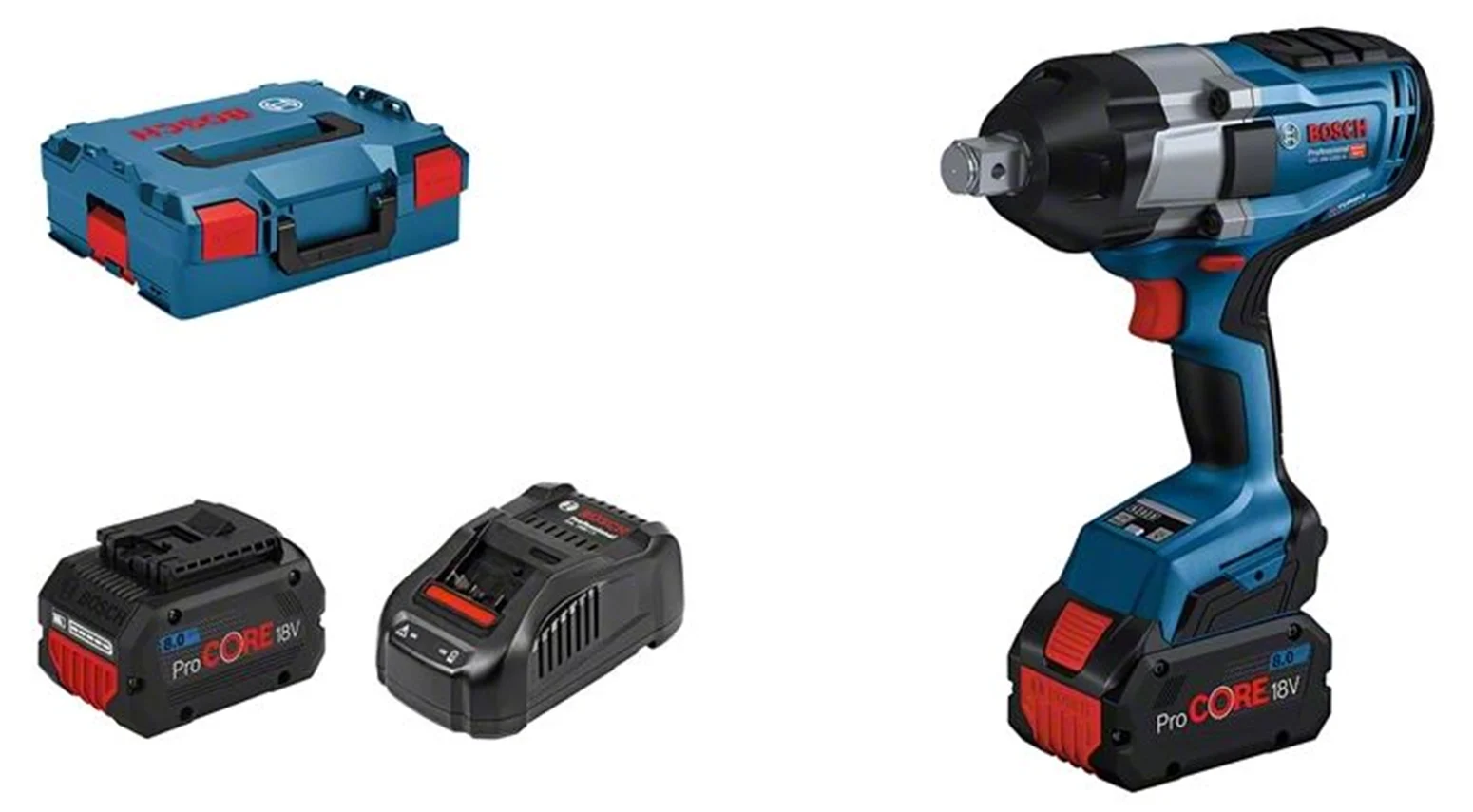Klucz udarowy Bosch GDS 18V-1050 H 2x8.0Ah