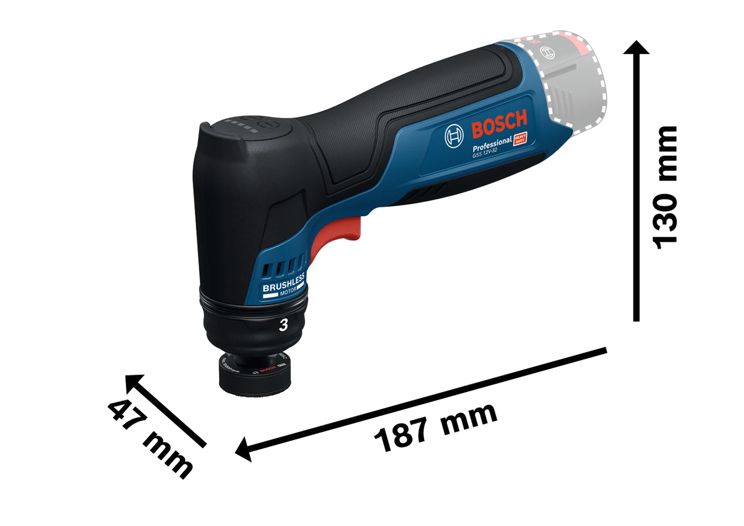 Szlifierka oscylacyjna Bosch GSS 12V-32 - obrazek 2
