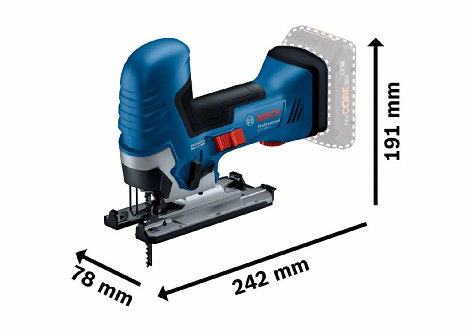 Wyrzynarka Bosch GST 185-LI 2x4.0Ah - obrazek 2