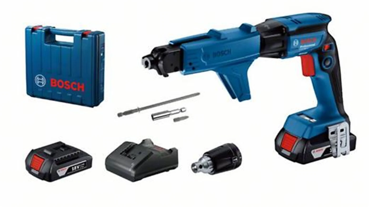 Wkrętarka do regipsów z magazynkiem Bosch GTB 185-LI 2x2.0Ah MA55