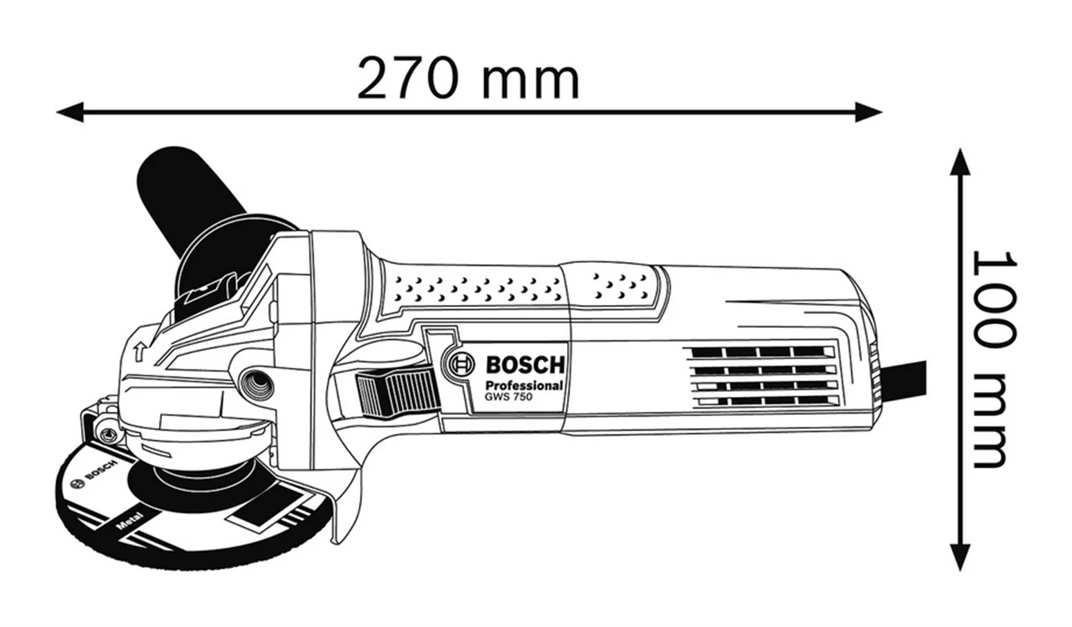 Szlifierka kątowa Bosch GWS 750-125 - obrazek 2