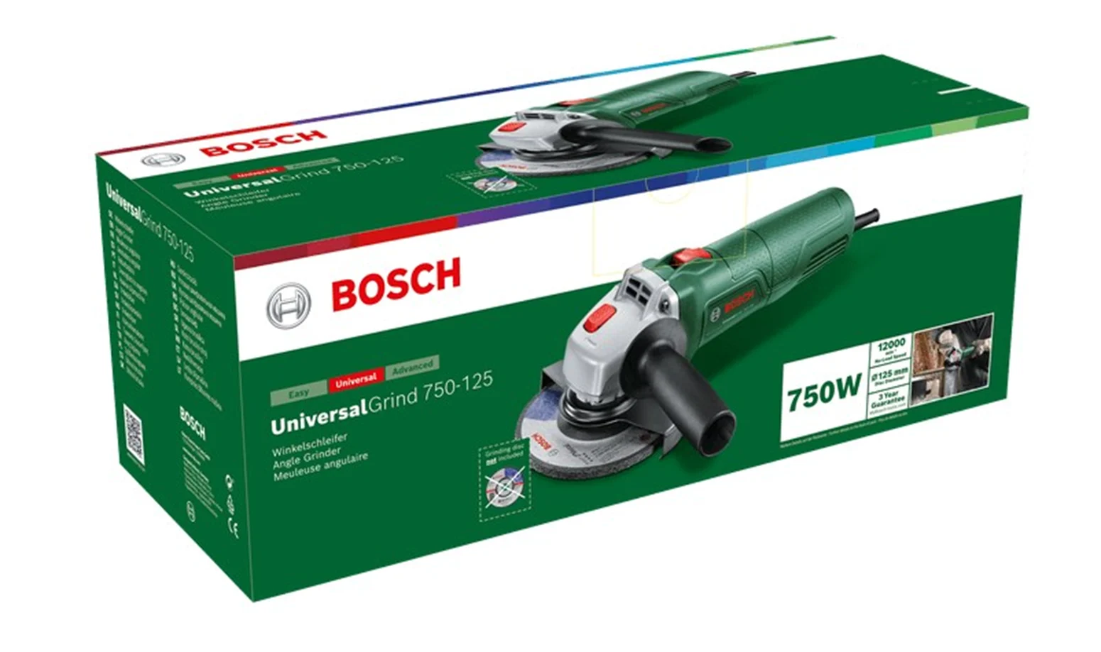 Szlifierka kątowa Bosch UniversalGrind 750-125 - obrazek 2