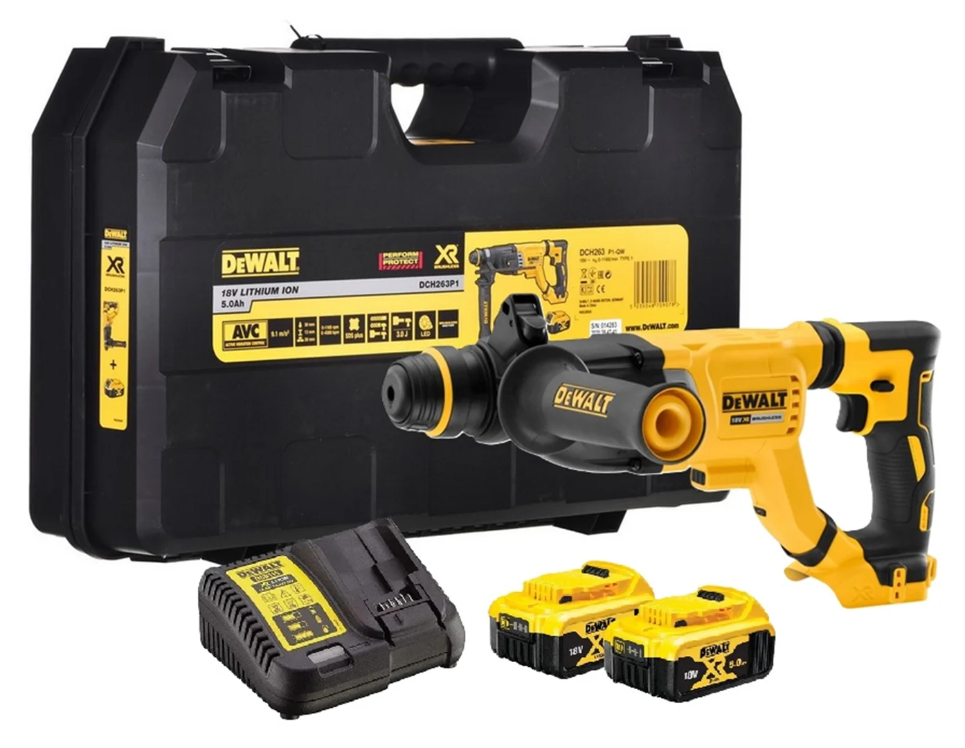 Młotowiertarka akumulatorowa DeWalt DCH263P1