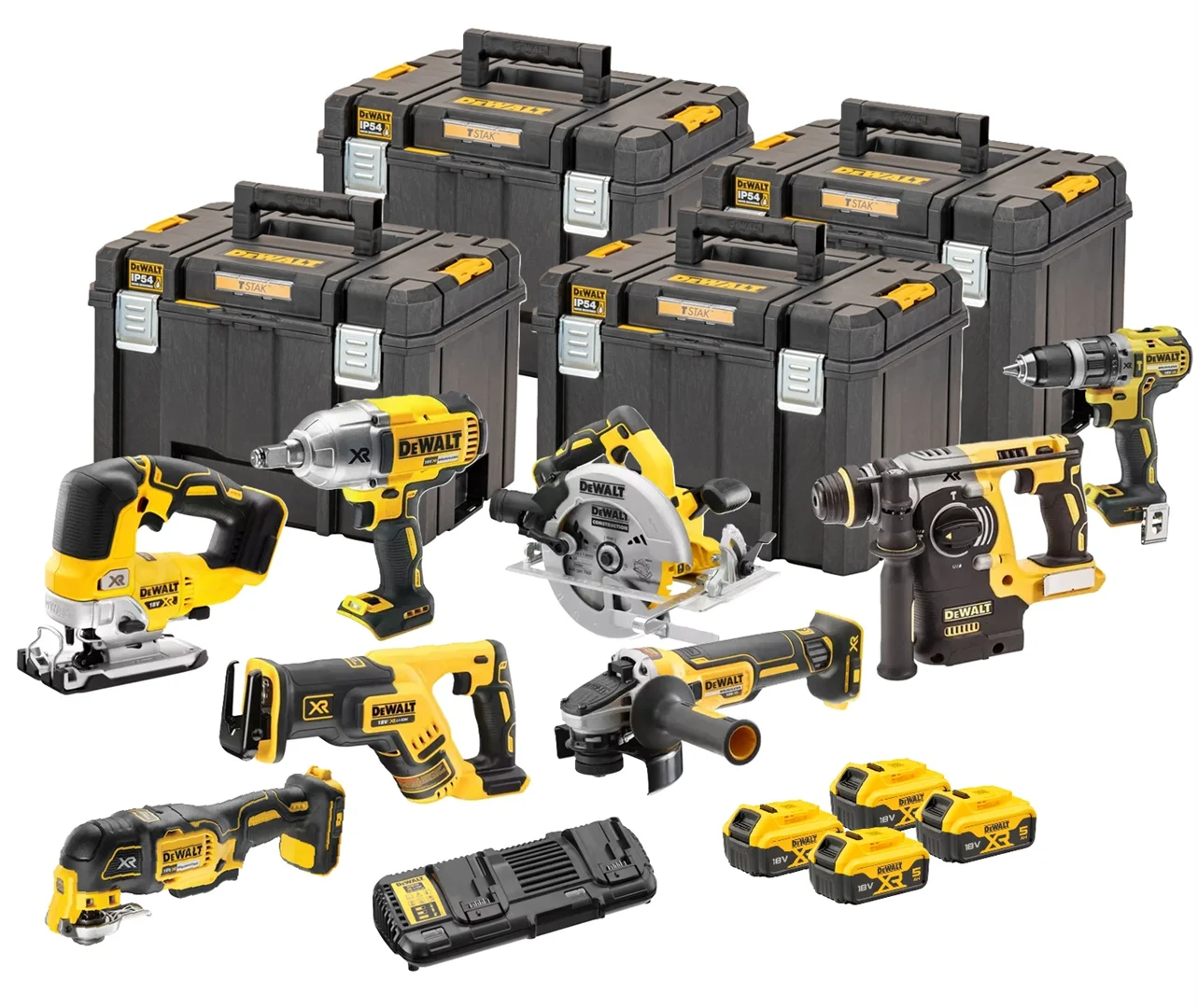 Zestaw narzędzi akumulatorowych 18V DeWalt DCK865P4T 4x5.0Ah