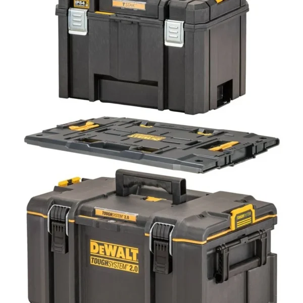 Zestaw dwóch skrzyń z adapterem DeWalt TOUGHSYSTEM DWST08017-9