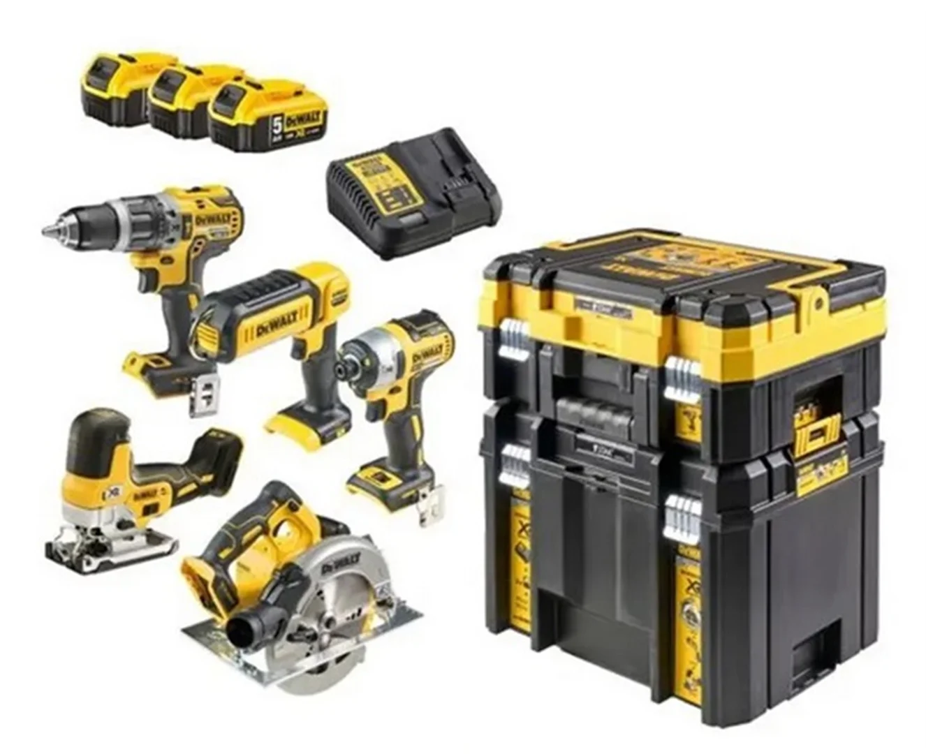 Zestaw elektronarzędzi 18V DeWalt XR DCK500P3T 3x5.0Ah