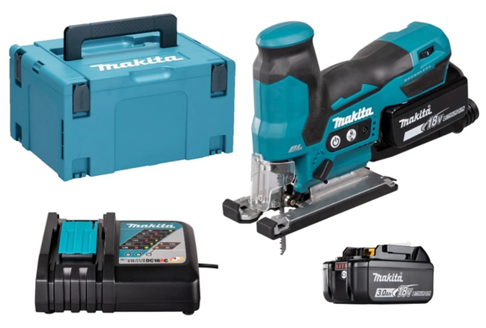Wyrzynarka Makita DJV185RFJ 2x3,0Ah MAKPAC 3