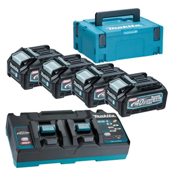 Zestaw zasilający Makita XGT 4xBL4040+DC40R