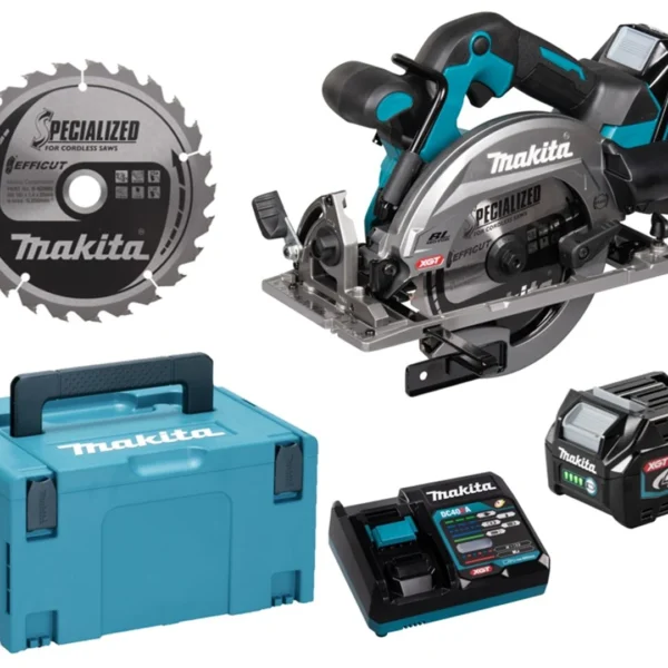 Pilarka tarczowa Makita XGT HS012GD201 2x2,5Ah MAKPAC 3