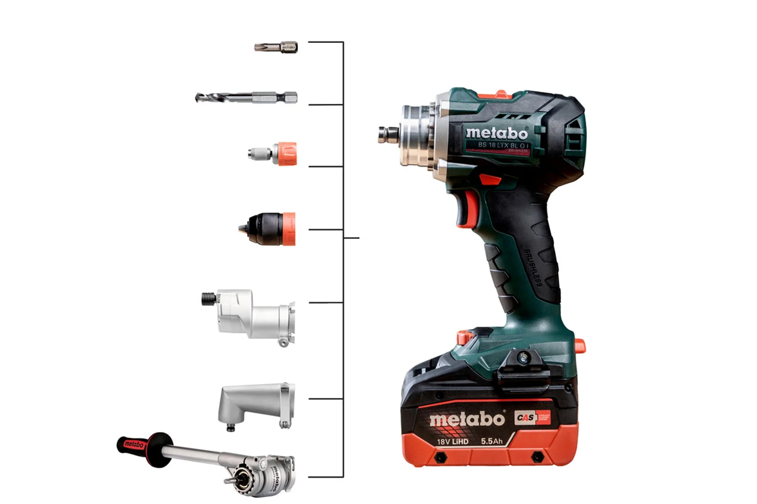 Wiertarko-wkrętarka Metabo BS 18 LTX BL Q I - obrazek 3