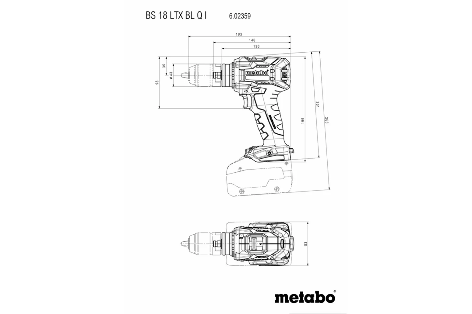 Wiertarko-wkrętarka Metabo BS 18 LTX BL Q I - obrazek 4