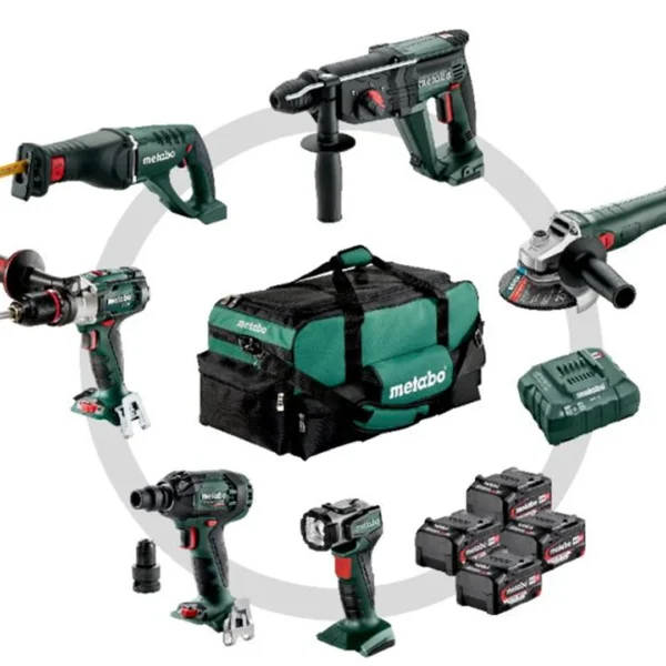 Zestaw elektronarzędzi 18V Metabo CAS Combo Set Construction 6.1 4x4.0Ah