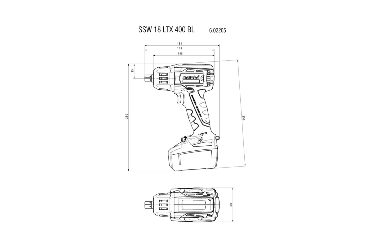 Klucz udarowy Metabo CAS SSW 18 LTX 400 BL 2x5.2Ah - obrazek 5