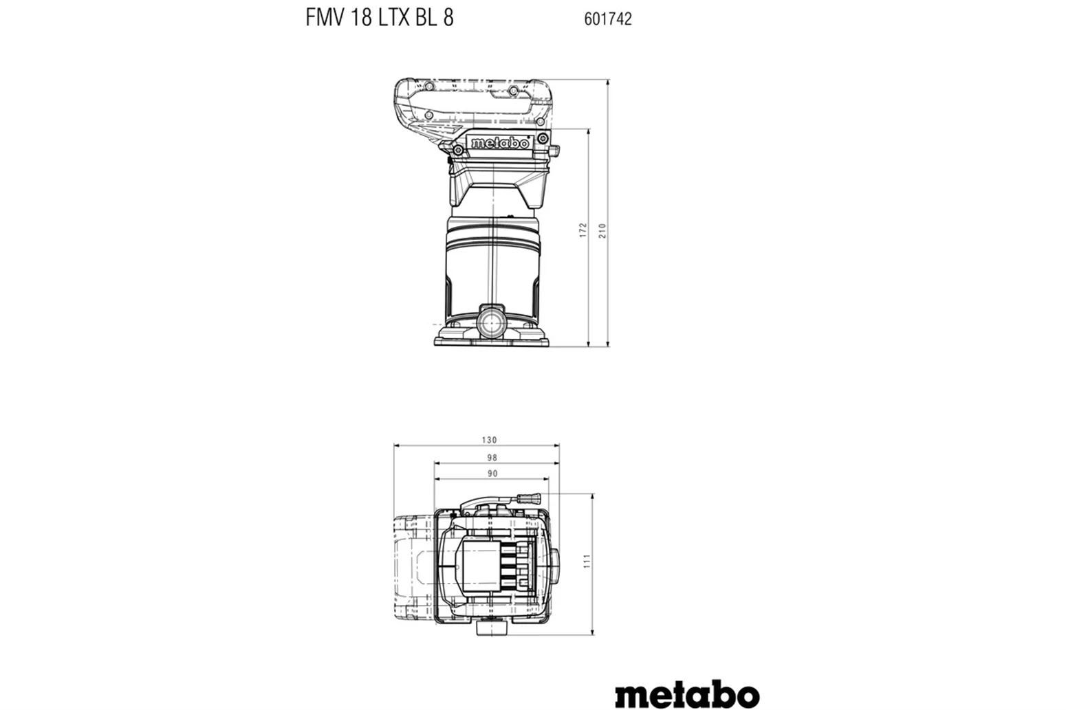 Frezarka krawędziowa Metabo FMV 18 LTX BL 8 metaBOX 145 - obrazek 4