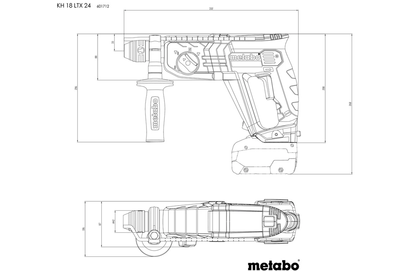 Kombimłotek SDS-Plus Metabo KH 18 LTX 24 - obrazek 3