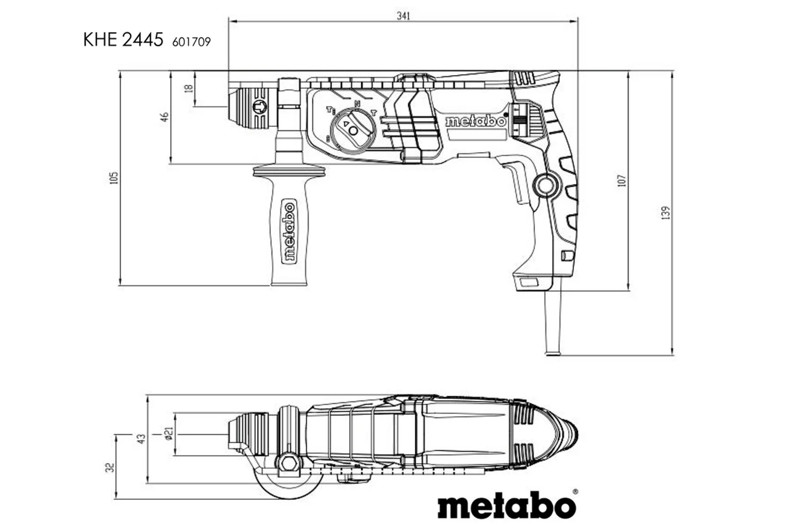 Młotowiertarka Metabo KHE 2445 - obrazek 4