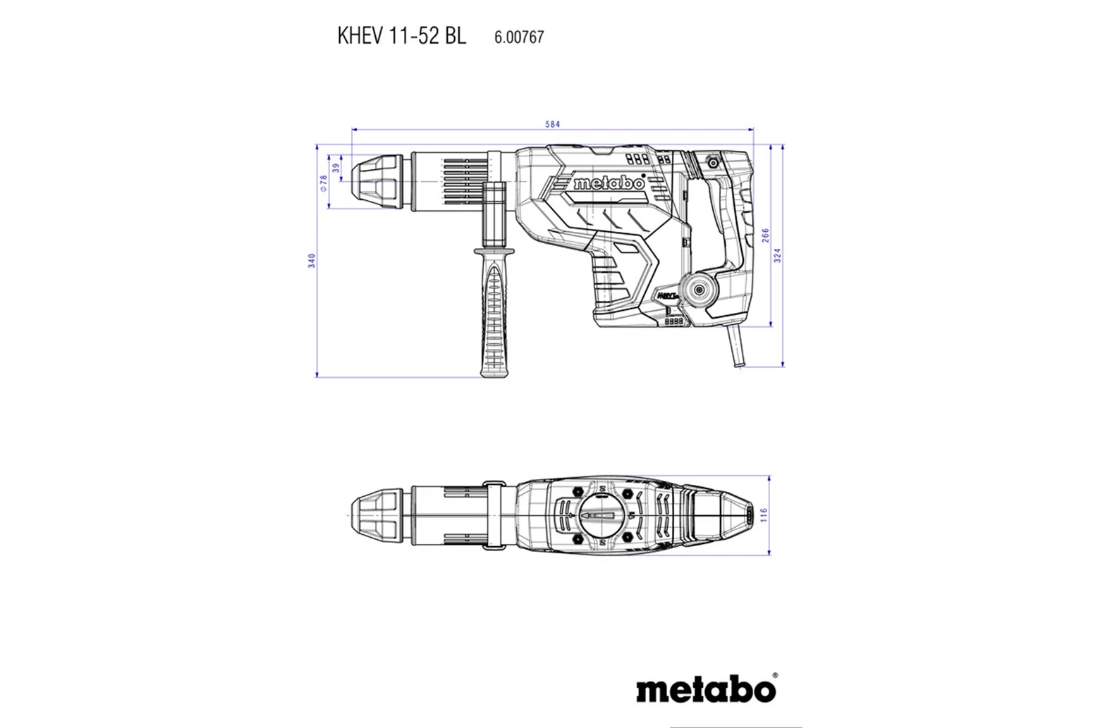 Młotowiertarka Metabo KHEV 11-52 BL - obrazek 6