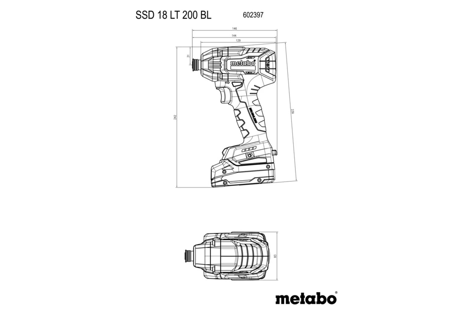 Zakrętarka udarowa Metabo SSD 18 LT 200 BL - obrazek 5