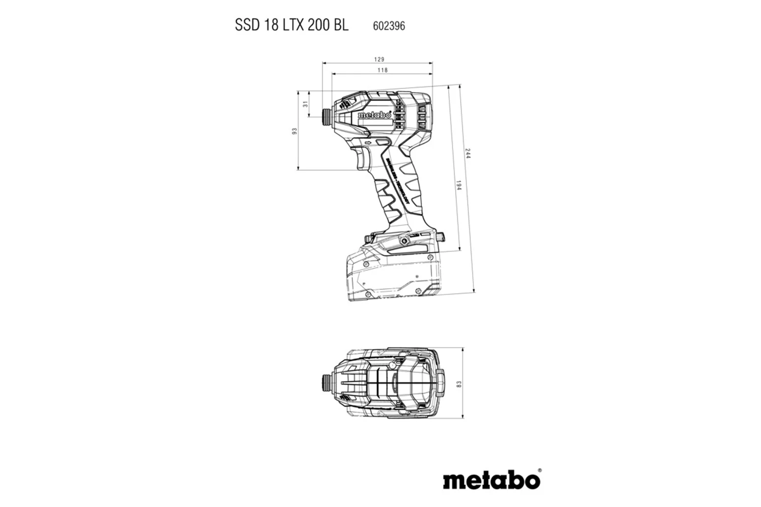 Zakrętarka udarowa Metabo SSD 18 LTX 200 BL - obrazek 3