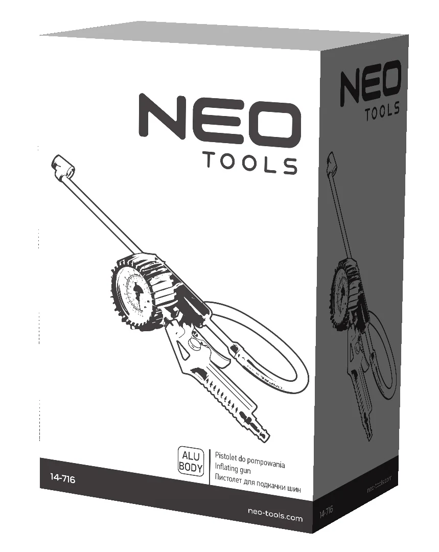 Pistolet do pompowania z manometrem Neo 14-716 - obrazek 5