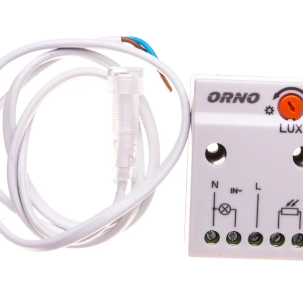 Czujnik zmierzchowy z zewnętrzną sondą 2300W 2-100lx IP65/IP20 biały Orno OR-CR-233