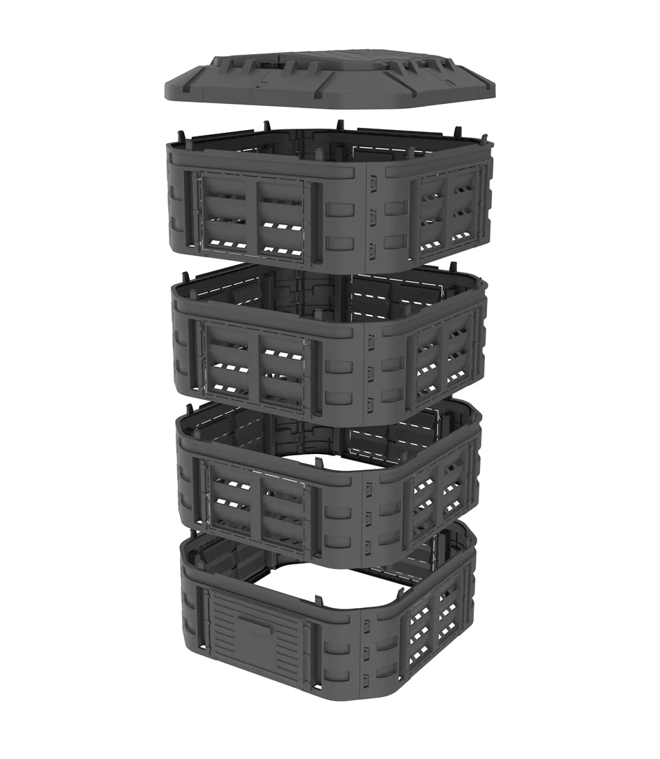 Kompostownik modułowy 1120l Patrol KOMPOST1120CZAPG003 - obrazek 4