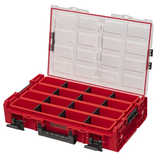 Organizer z bardzo długimi kubełkami Qbrick System ONE 2.0 ORGANIZER XL LONG BIN RED Ultra HD
