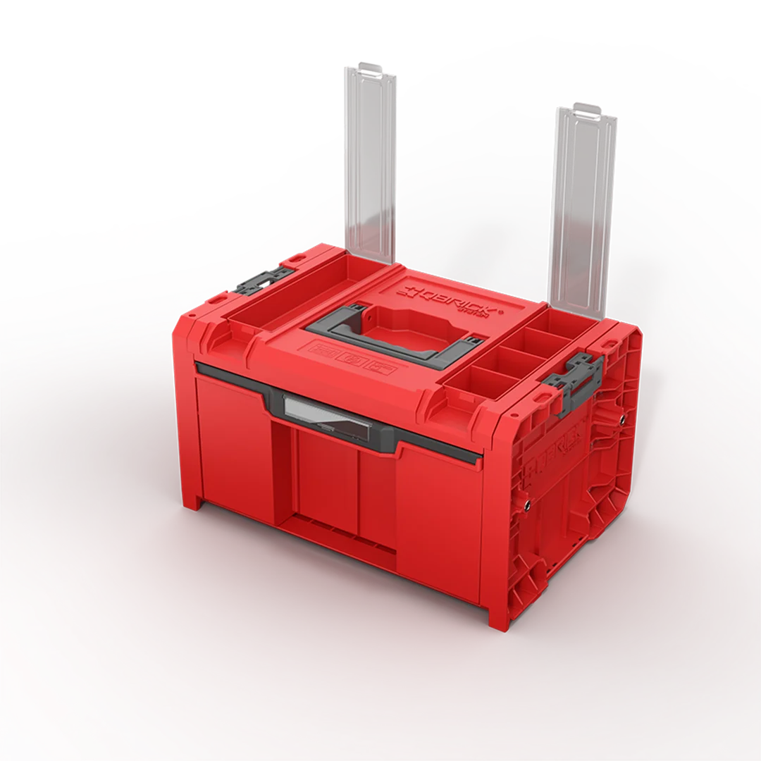 Skrzynka z szufladą Qbrick System PRO 2.0 DRAWER 1 TOOLBOX PROFI BASIC RED Ultra HD Custom - obrazek 2