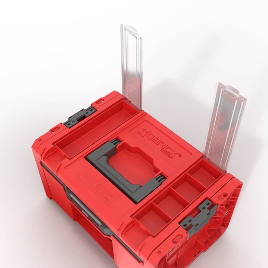 Skrzynka z szufladą Qbrick System PRO 2.0 DRAWER 1 TOOLBOX PROFI BASIC RED Ultra HD Custom - obrazek 3