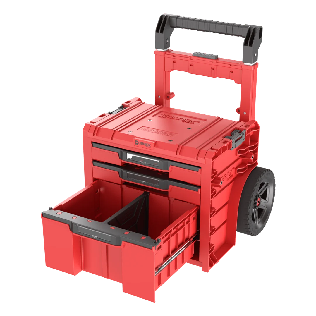 Skrzynia z szufladami Qbrick System PRO CART 2.0 PLUS DRAWER 3 RED Ultra HD Custom - obrazek 2