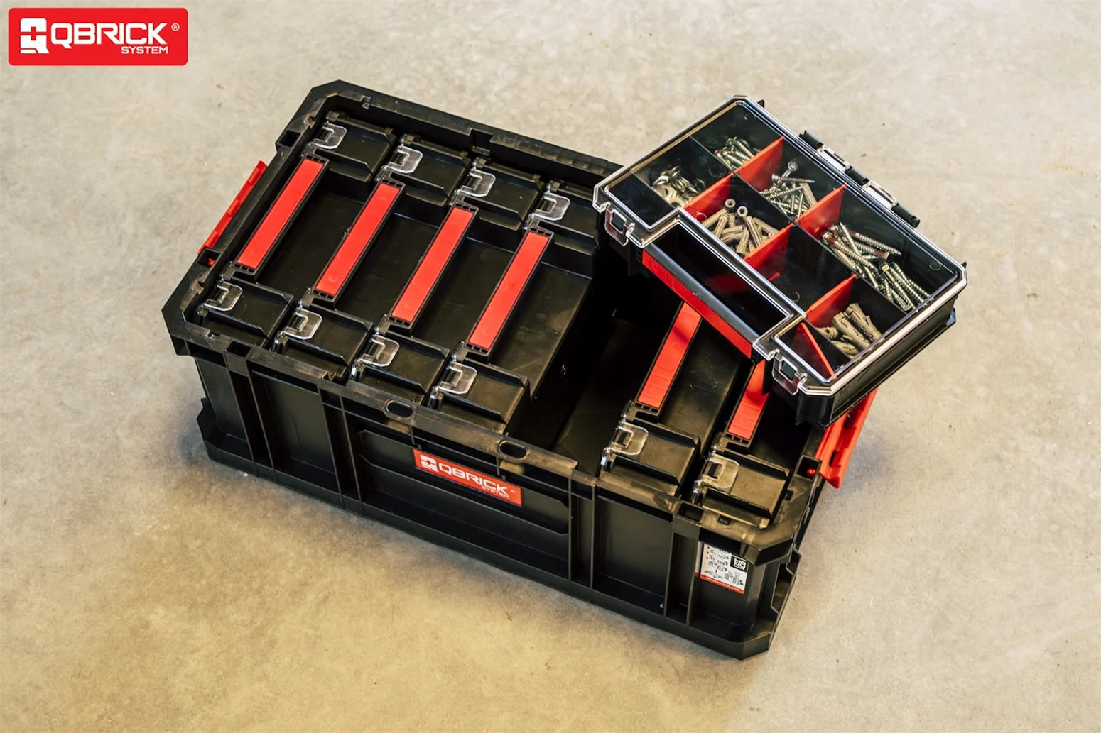 Kosz z 6 organizerami MULTI Qbrick System TWO BOX 200 - obrazek 2