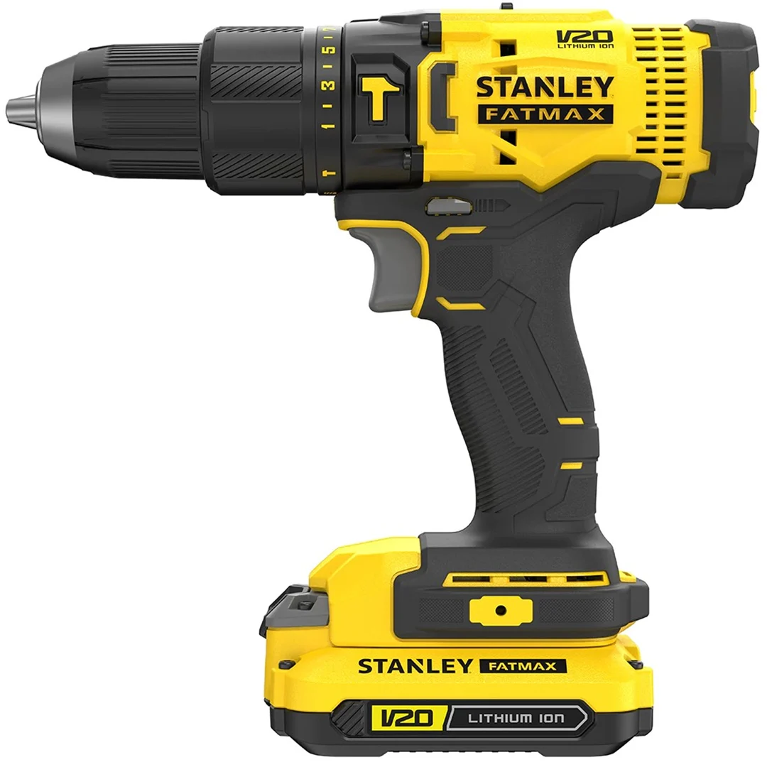 Wiertarko-wkrętarka udarowa Stanley FatMax V20 SFMCD711C2K 2x1,5Ah - obrazek 2