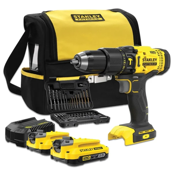 Wiertarko-wkrętarka udarowa Stanley FatMax V20 SFMCD711DSA 2x2,0Ah