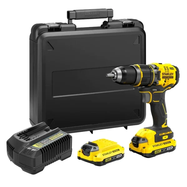 Wiertarko-wkrętarka udarowa Stanley FatMax V20 SFMCD721D2K 2x2,0Ah
