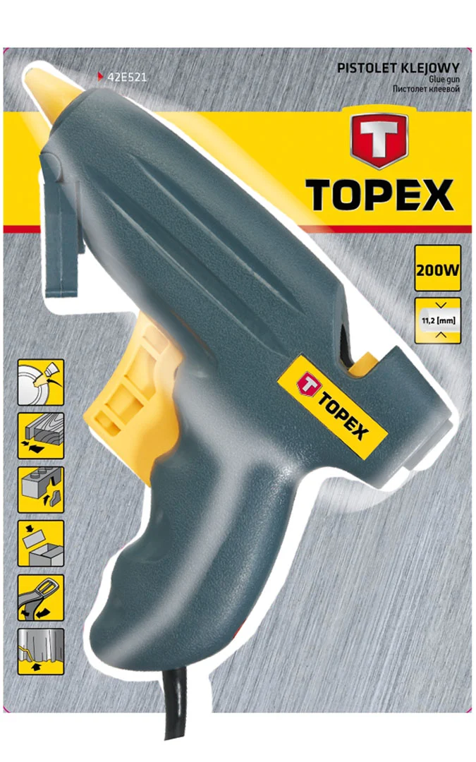 Pistolet klejowy 11mm, 20/200W Topex 42E521 - obrazek 2