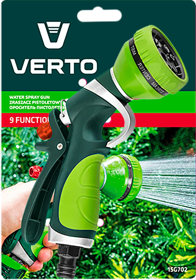 Zraszacz pistoletowy 9-funkcyjny Verto 15G702 - obrazek 2